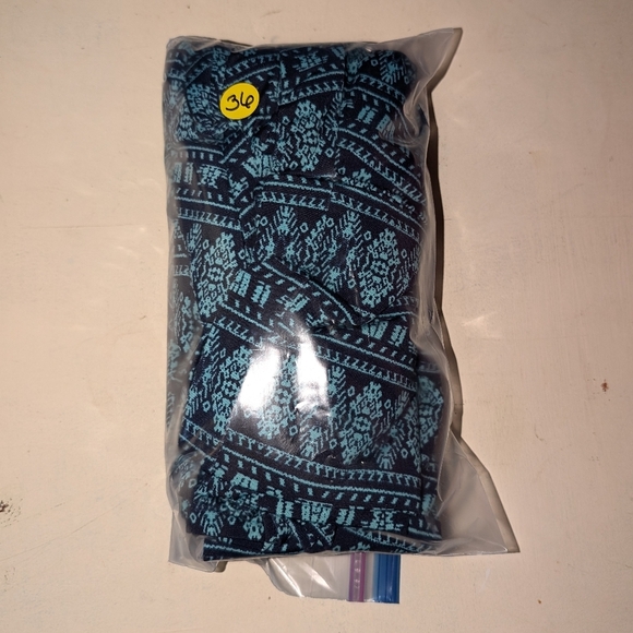 EXCELLENT USED COND LULAROE NAVY BLUE & TEAL SLINKY MAXI SKIRT/STRAPLESS DRESS - Picture 5 of 6